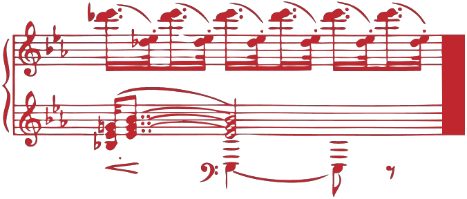 Bild einer Notation in Rot